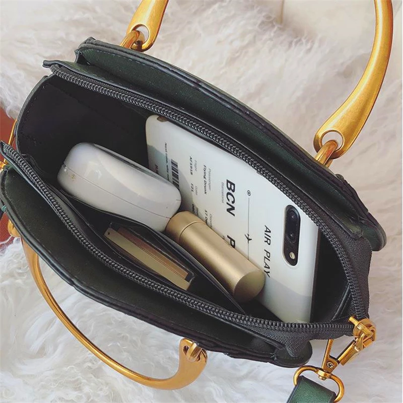 

Round Crossbody Bags For Women Circle Vintage Purses And Handbags Metal Top Handle Bolsa Leather Sac A Main Femme