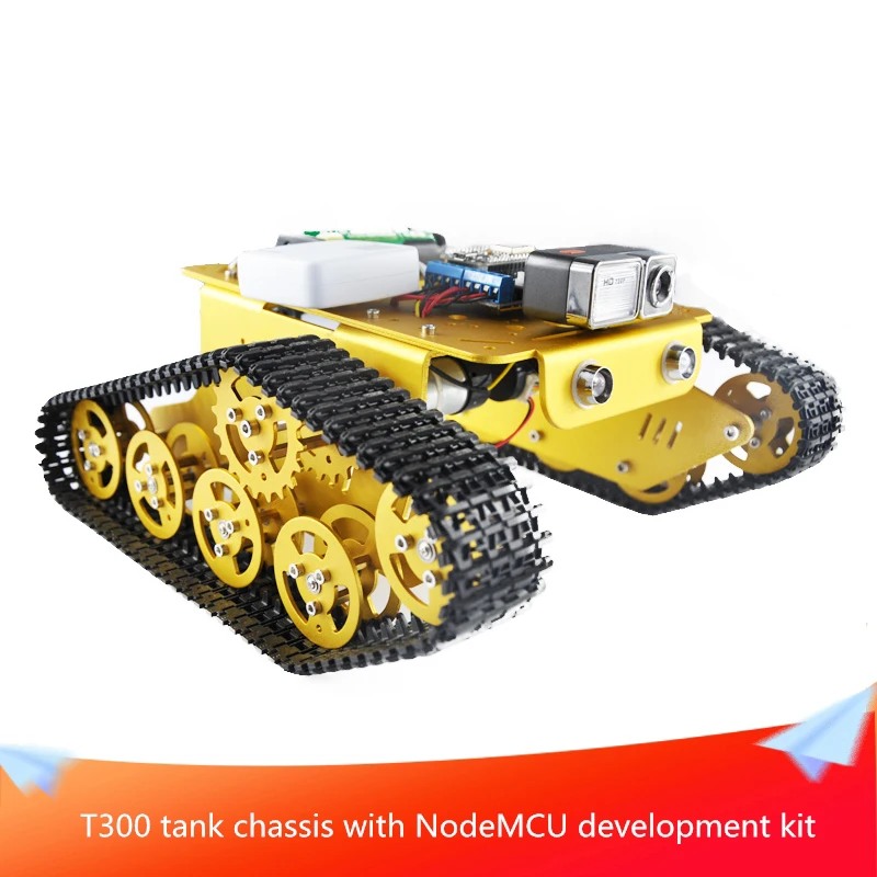 T300 RC Tank беспроводная Wi-Fi передача видео Smart Car от Android APP Комплект разработки NodeMCU с