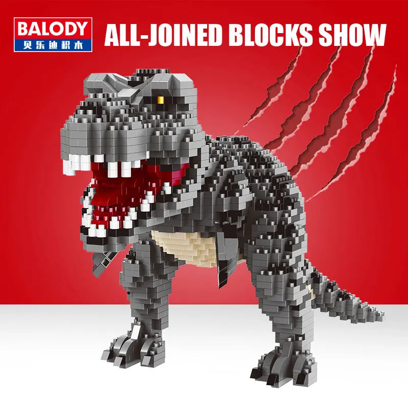 Balody 16088 тираннозавр рекс Монстр 3D модель DIY 1530 шт. алмазные мини строительные маленькие блоки игрушки для детей без коробки