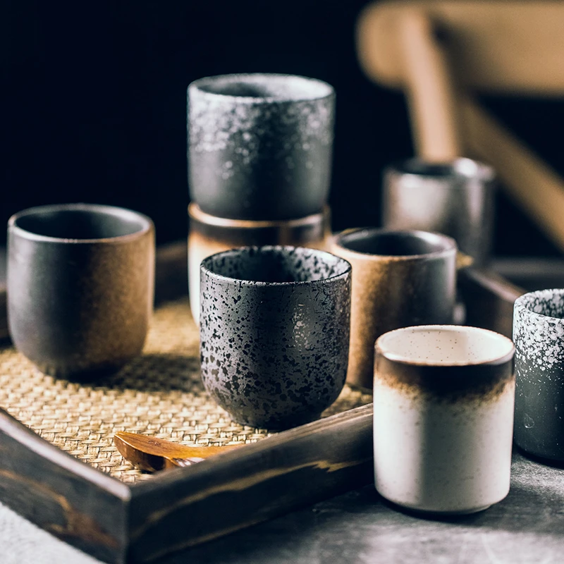 

RUX WORKSHOP 150ml 200ml Japanese Style Teacup Water Cup Stoneware Ceramic Hand-painted Kungfu Teacup Cuisine Drinkware