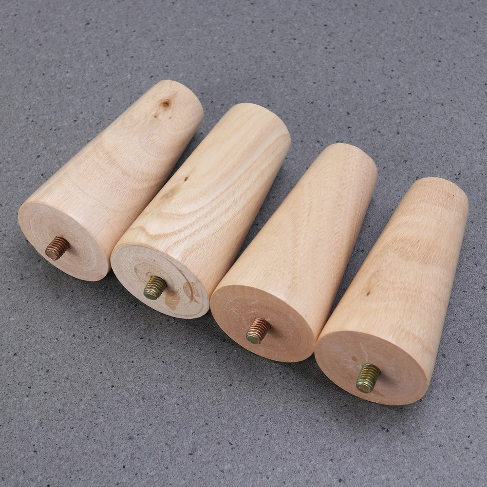 

4PCS Wood Sofa Support Foot TV Cabinet Wooden Leg Furniture Accessories