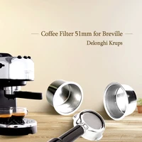 24cup 51mm non pressurized filter basket high quality coffee tea filter basket silver stainless steel dripper coffee parts tool