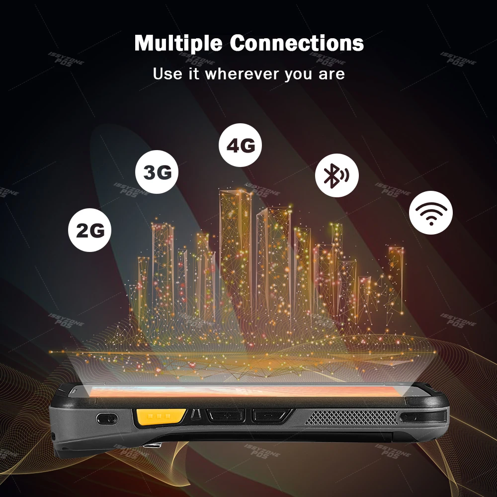 PDA IssyzonePOS на Android 7 1 прочный POS терминал ручной сканер штрих кодов Zebra 2D NFC 4G WiFi GPS