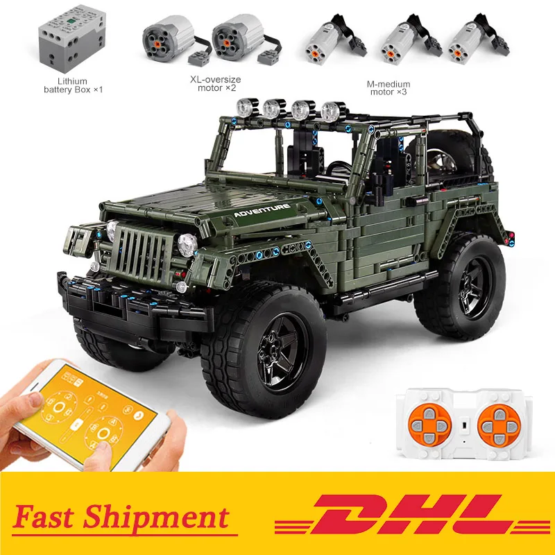 Форма King MOC 5140 RC джипы Wrangler Приключения внедорожник автомобиль техника