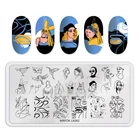 Шаблоны для стемпинга ногтей с эффектом эротичной девушки художественный прямоугольный шаблон для рисования ногтей трафареты Маникюрный Инструмент для штамповки ногтей