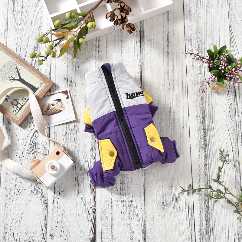 Теплая одежда для домашних животных на осень и зиму ветрозащитная утепленная