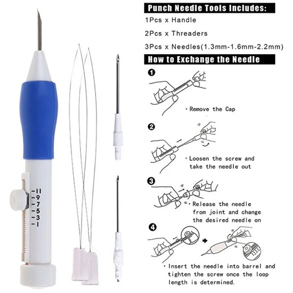 Наборы русских инструментов для вышивания перфоратор иглы Швейные аксессуары с
