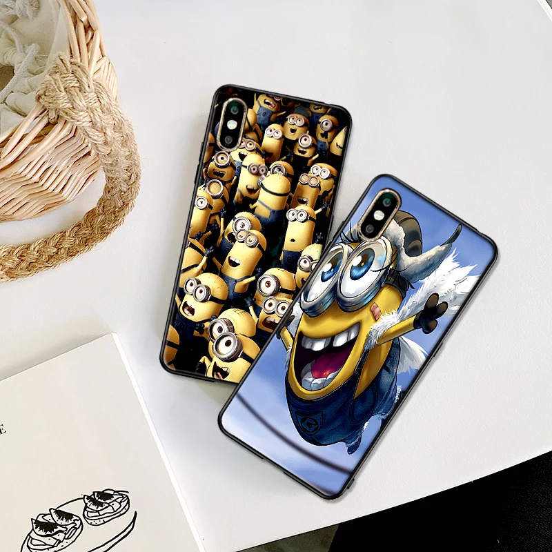 Милый мягкий чехол из ТПУ с миньонами для Apple IPhone X XR XS MAX 5 5S 5C SE 6 S 7 8 Plus ipod touch