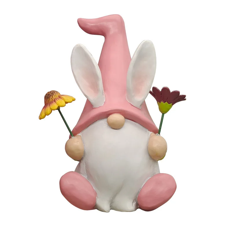 

Волшебный сад розовый гном без лица Гоблин креативная полимерная карликовая статуя статуэтки миниатюрная гоблиновая кукла искусственная