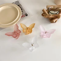mini acrylic butterfly hair claw for women girls hair accessories sweet matte clips crab simple hair clamps chic hair clip