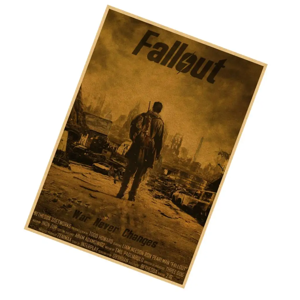 Fallout серия игра Ретро фотобумага Бар Кафе домашний декор живопись Настенная
