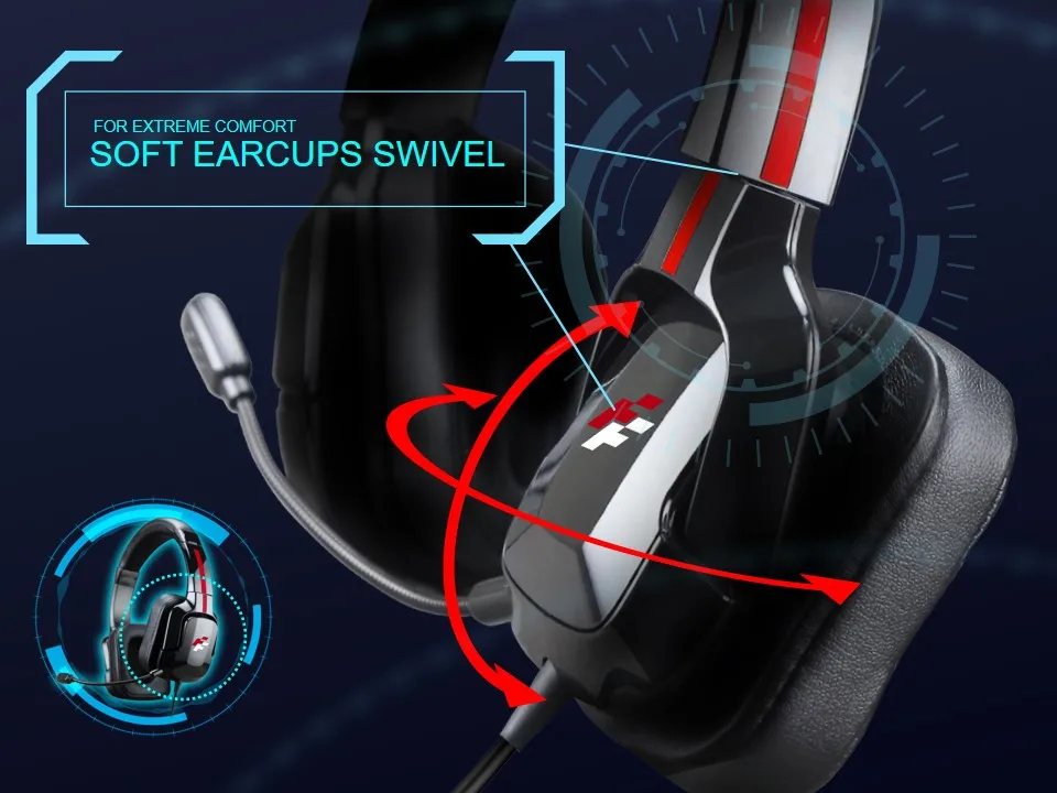 2021 Проводная гарнитура для игрового ПК 3 5 мм PS4 с объемным звуком и HD микрофоном