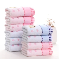 2pcslot 100 cotton cartoon bear jacquard children kid face towel hand towel soft absorbent cute small towel 2550cm