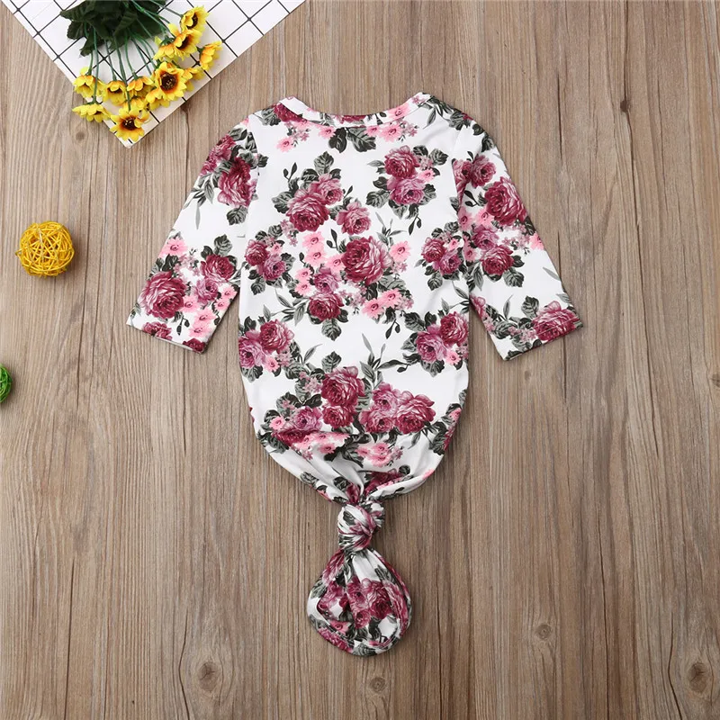 2019 Newborn Infant Toddler Baby Girl Boy Sleeping Bag Blanket Swaddle Autumn Long Sleeve O-Neck Floral Wrap Swaddling 0-12M | Мать и