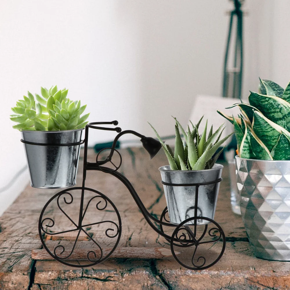 

1PC Iron Art Bike Shape Plant Rack Flower Pot Exquisite Bike Plant Stand