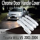 Для Toyota WILL против 2001  2004 2002 2003 Стикеры для стайлинга украшение хромированная накладка на дверную ручку ремонт краски автомобильные аксессуары