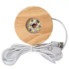 СВЕТОДИОДНЫЙ ночник в виде хрустального шара, украшение для дома, силиконовая форма, деревянное светодиодное освещение, Одуванчик, сушеный, Прямая поставка