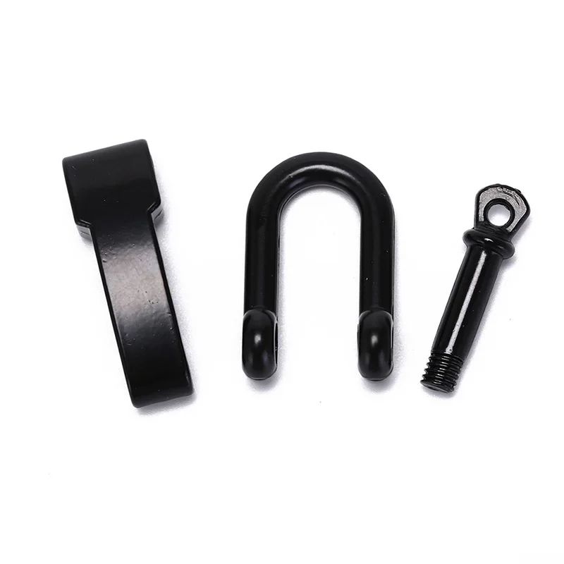 

2pcs bracelet paracord black zinc alloy buckle adjustable clip survival