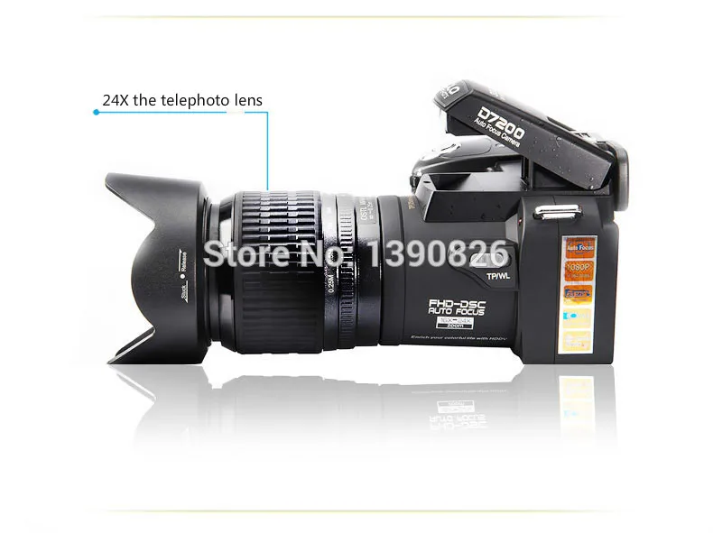 D7200 HD цифровая камера 24X телеобъектив широкоугольный микро одиночный литиевый