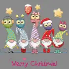 Рождественские термонаклейки для детской одежды, Симпатичные термонаклейки с рисунком карлика, совы, Санта-Клауса, термонаклейки для одежды сделай сам