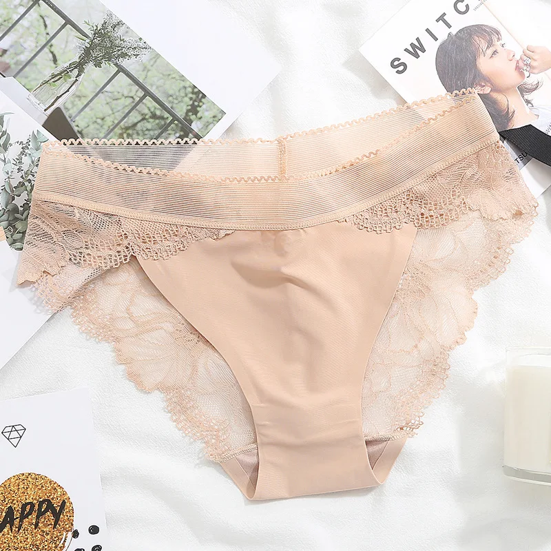 Женские роскошные трусы размера плюс дышащие кружевные сексуальные с низкой