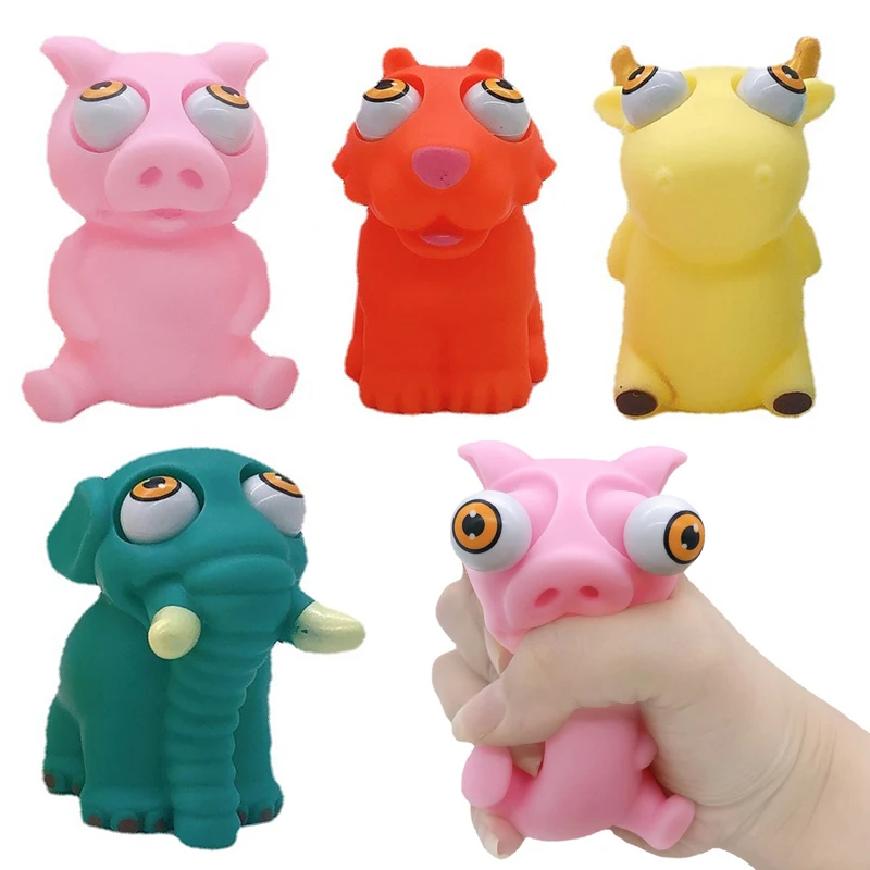 

Squishy Eye Popping Stress Relief Toy Funny Squeeze Animal Antistress Doll Pop Out Fidget Toys Relieve Stress Party Favor Gifts
