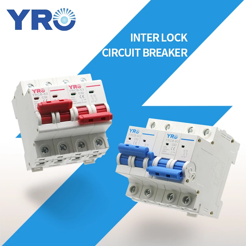 2P+2P Dual Power Manual Transfer Switch Differential Interlock Circuit Breaker Mini MTS 220V 50/60Hz 63A 32A | Обустройство дома