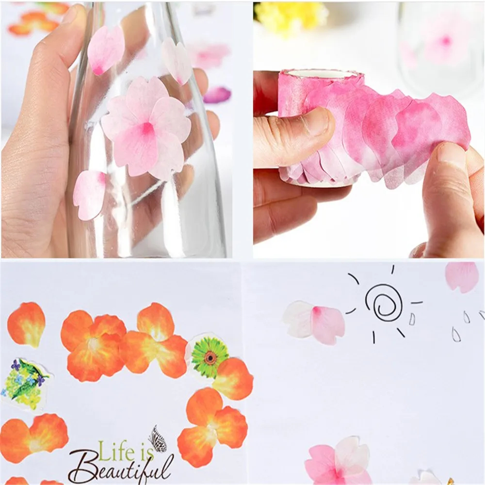 Декоративная Маскировочная лента 25*25 мм в виде цветочных лепестков для