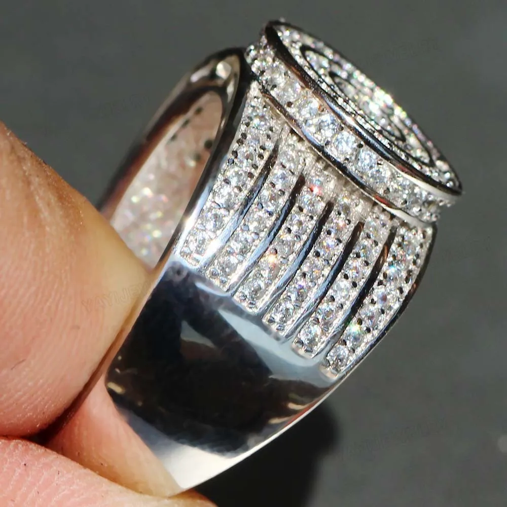 Женское и мужское кольцо из серебра 360 пробы с фианитом | Украшения аксессуары