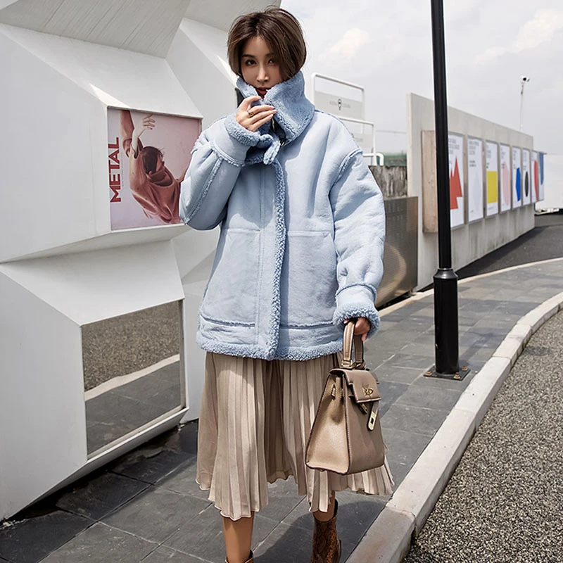 Женская байкерская куртка ZURICHOUSE из натуральной кожи плотное теплое пальто