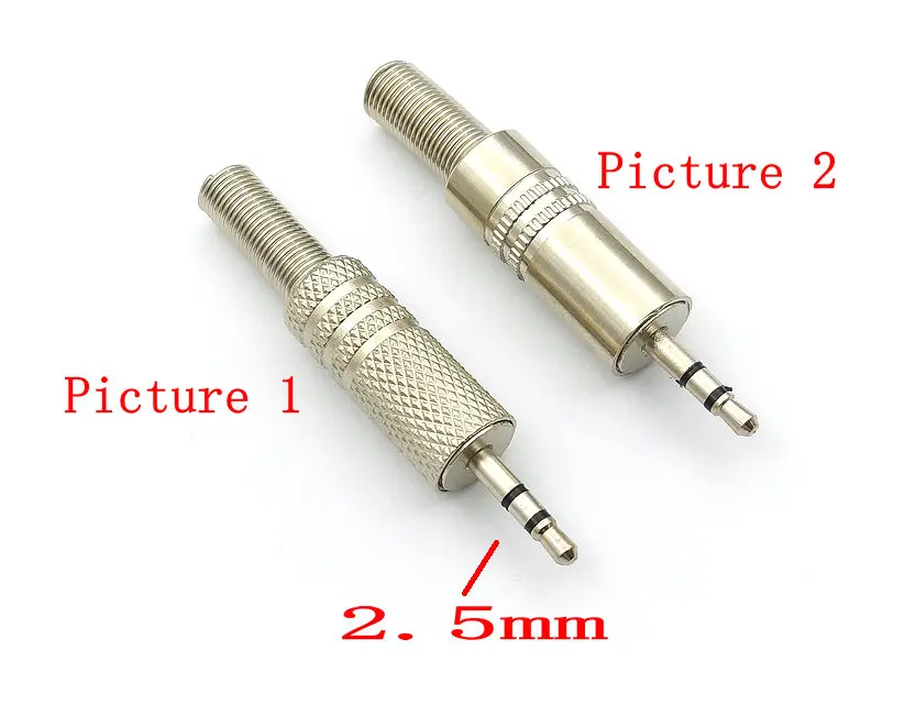 50 шт. металлический стерео штекер 2 5 мм разъем аудио наушники адаптер Коннектор |