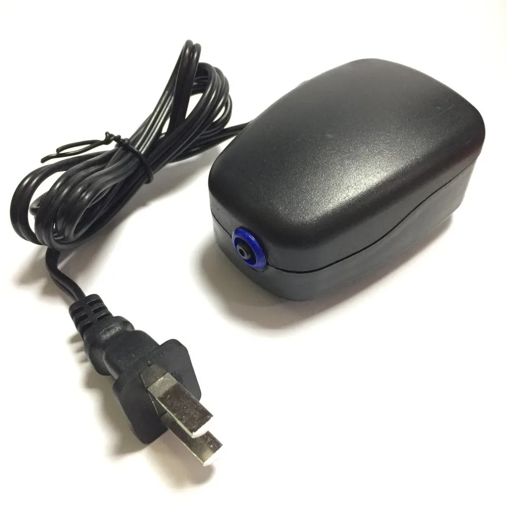 Аквариумный воздушный насос для рыб мини компрессор черный компактный маленький