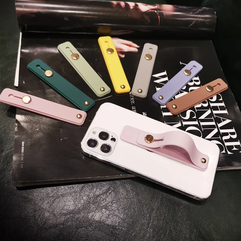 

Mobile Phone Holder Push-pull Invisible Finger Buckle Wristband Ring Buckle Desktop Support Lazy Shell Back Stick Pull Ring