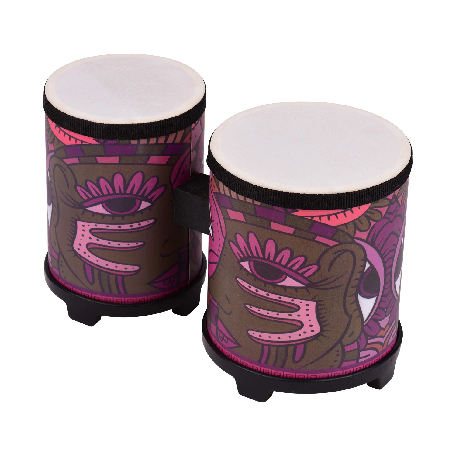 

Bongo Drum Percussion Instrument Wood Musical Toy with Pair of Mallets