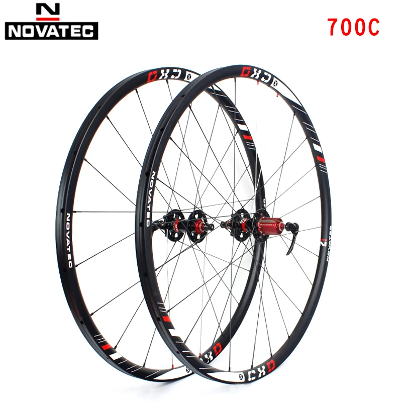 Novatec Road bike XD Bicycle parts Aluminum alloy Tube tyre wheels 700C Disc brake 4 Bearings 7-11speed QR Wheel set | Спорт и