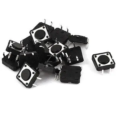 16 шт. 12x12x4 мм Мгновенный 4Pin DIP Micro PCB круглая кнопка переключатель| |