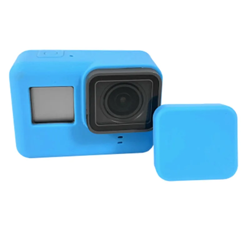 Силиконовый защитный чехол рамка для GoPro с крышкой объектива Hero 7 Black 6 5 набор