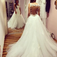 myyble elegant sexy wedding dress vintage arabic backless lace appliques bridal gown custom made