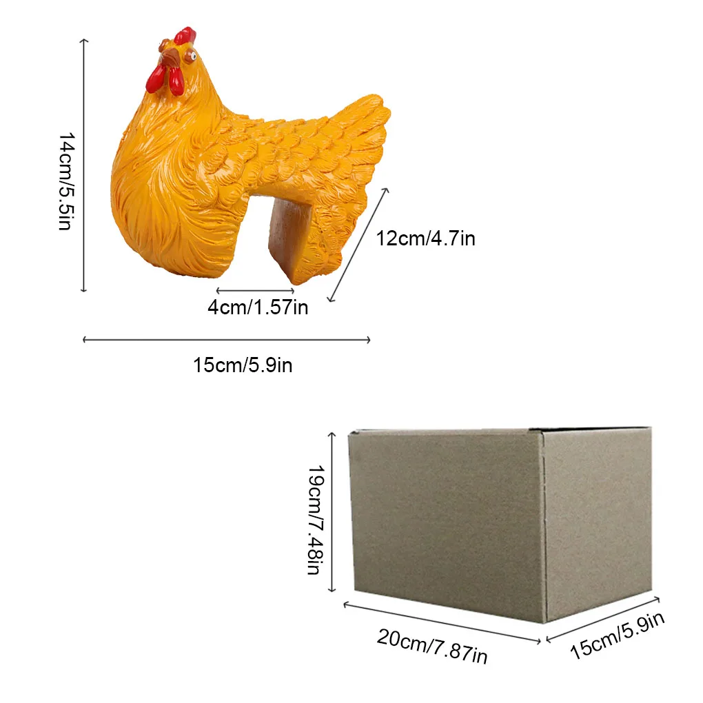 

New Chicken Figure Clamping Ladder Hen Resin Crafts Clamping Hen Resin Ornaments Garden Ladder Craft Decoration Accessories