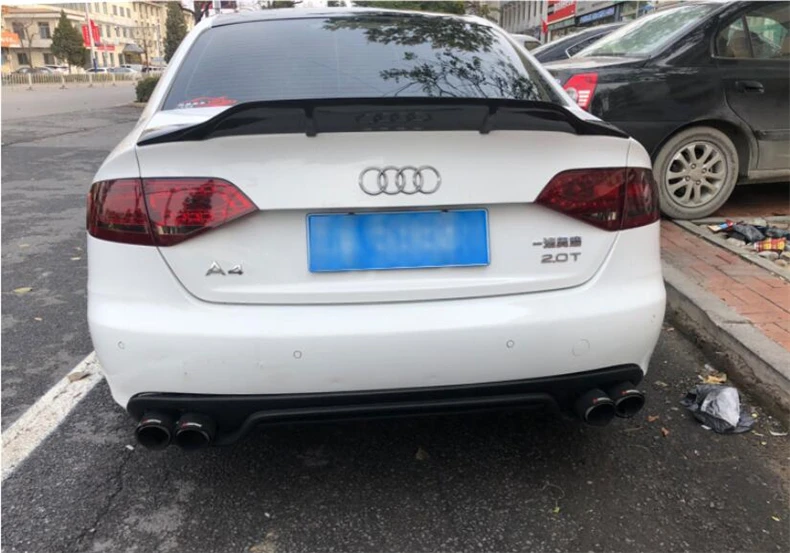 Спойлер из углеродного волокна для AUDI A4 S4 RS4 B8 2008 2009 2010 2011 2012 крыло выступ Спойлеры