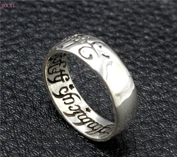 Кольцо King Ring S925 чистое серебро ручная реставрация пленка с надписью the lord ofe кольца модные указательный палец для мужчин и женщин