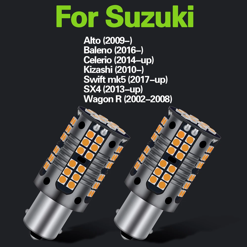 2 шт. светодиодсветильник лампы для указателей поворота PY21W 7507 BAU15S Canbus Suzuki Alto Baleno