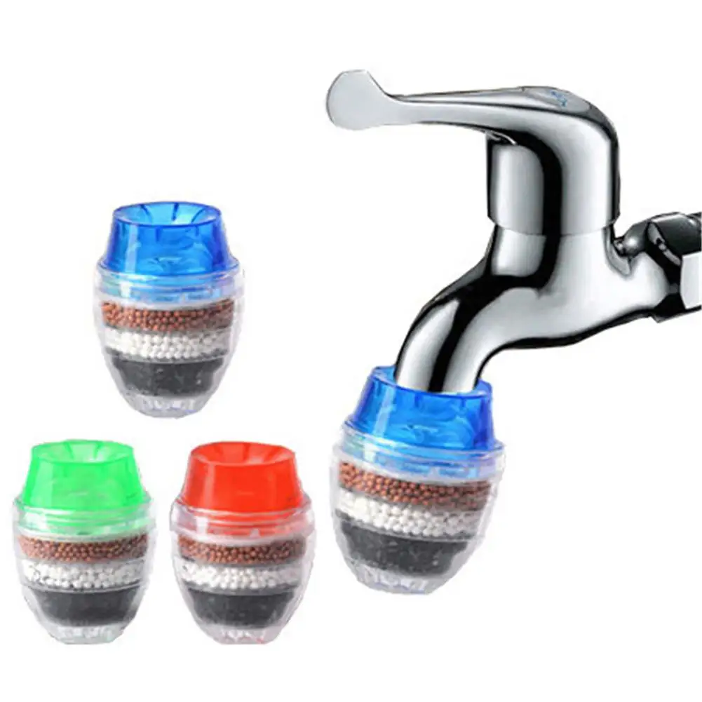 Water Filter 5 Layers Activated Carbon Water Purifier Kitchen Tap Filter Bathroom Faucet Filter Purification Tool for Home Use