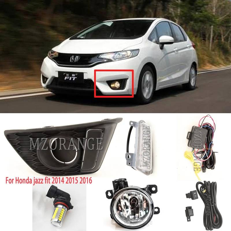 Светодиодный ные Противотуманные фары s для Honda jazz fit 2014 2015 2016 противотуманные DRL