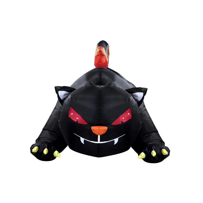 

Надувные изделия на заказ для Хэллоуина, гигантская черная надувная кошка для Хэллоуина