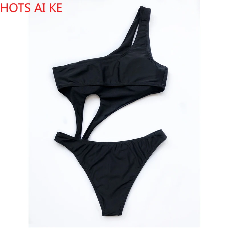 

Sexy One Piece Swimsuit Women Hollow Out Swimwear 2021 New One Shoulder Swimsuit Push Up Monokini Bathing Suit Summer Beach Wear