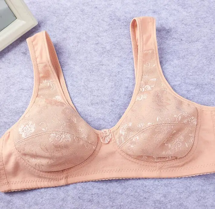 Нижнее белье женское 100% хлопок ультратонкое с кружевной вышивкой без косточек 44