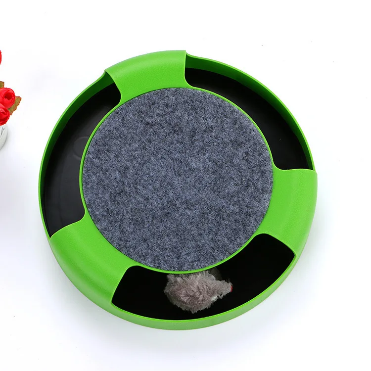 green Забавный кот интерактивный питомец игрушки для кошек автоматический вращающийся Кот игровой Прорезыватель пластина мыши игрушка для животных электрическая игра игрушки для упражнений - Цвет: green
