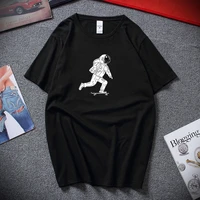 100 cotton knitted summer street style astronaut skateboard casual short sleeve men t shirt european size tshirt male t shirt