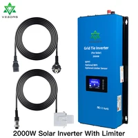 2000W Microinverter MPPT On Grid Tie Inverter Micro Solar Converter Regulator With Limiter Sensor 45-90V DC For PV 350W 400W
